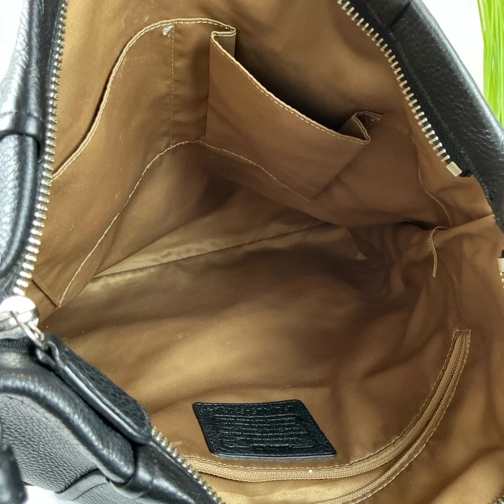Coach Park Colorblock Hobo Black Brown Leather Shoulder Crossbody Bag Laptop wor
